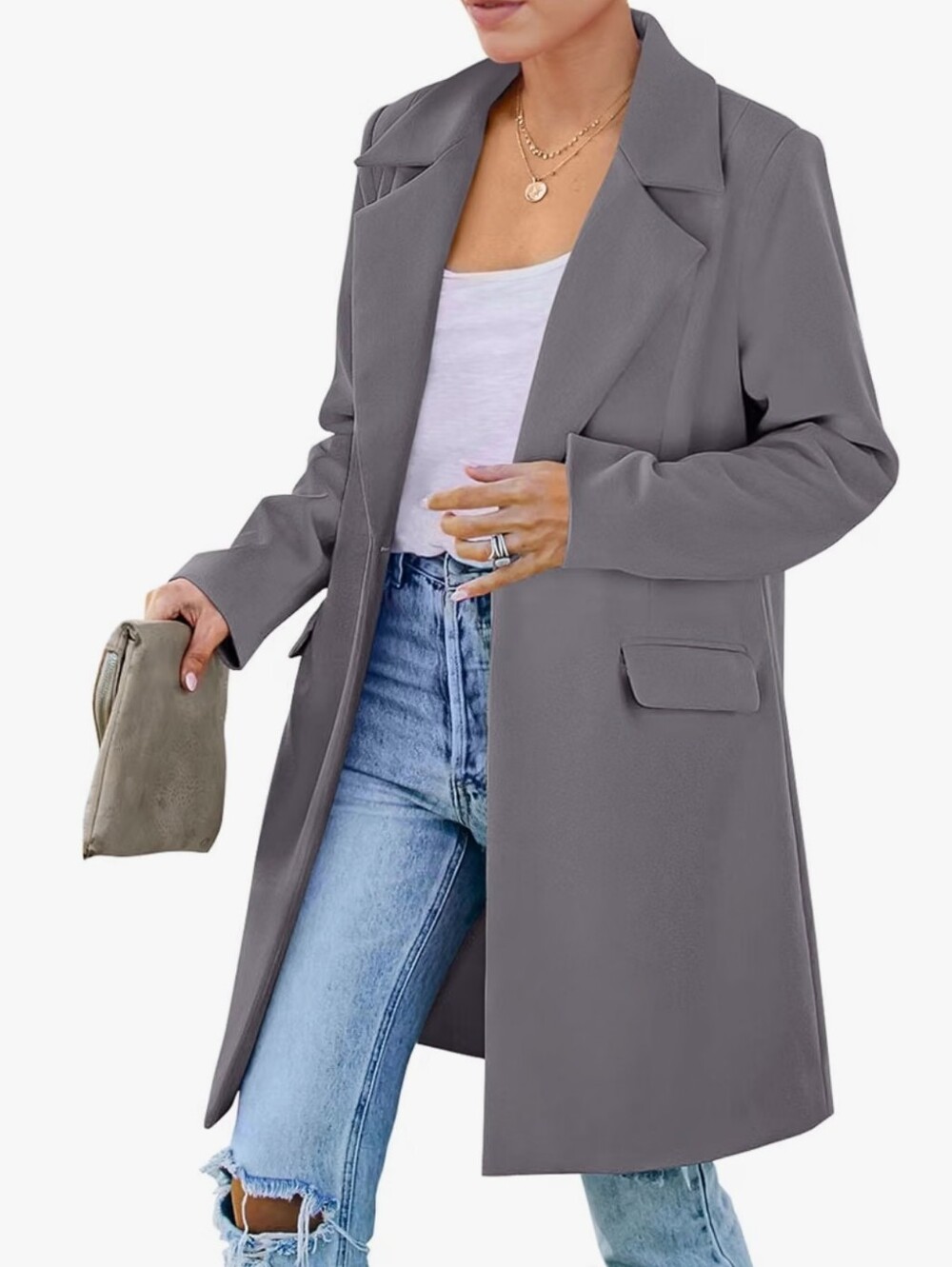 Women's Fall Long Blazer Jackets